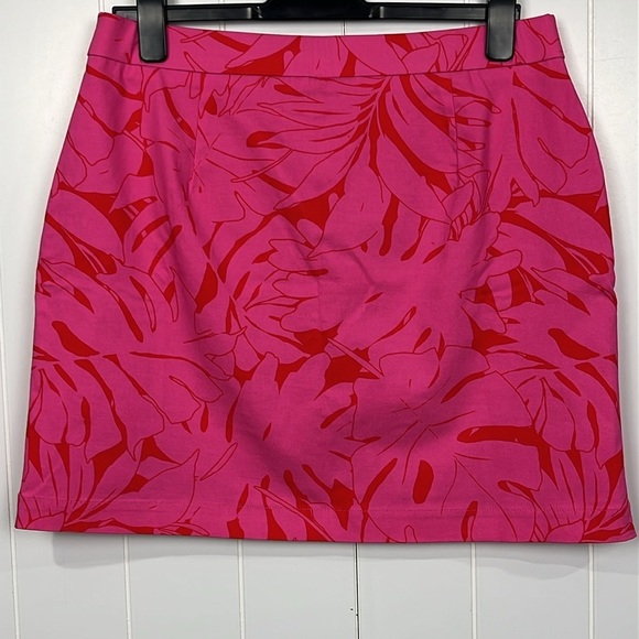 Rafaella Womens Skort L Carmine Rose Stretch Waist Pockets Viscose Blend NWT - Picture 8 of 11